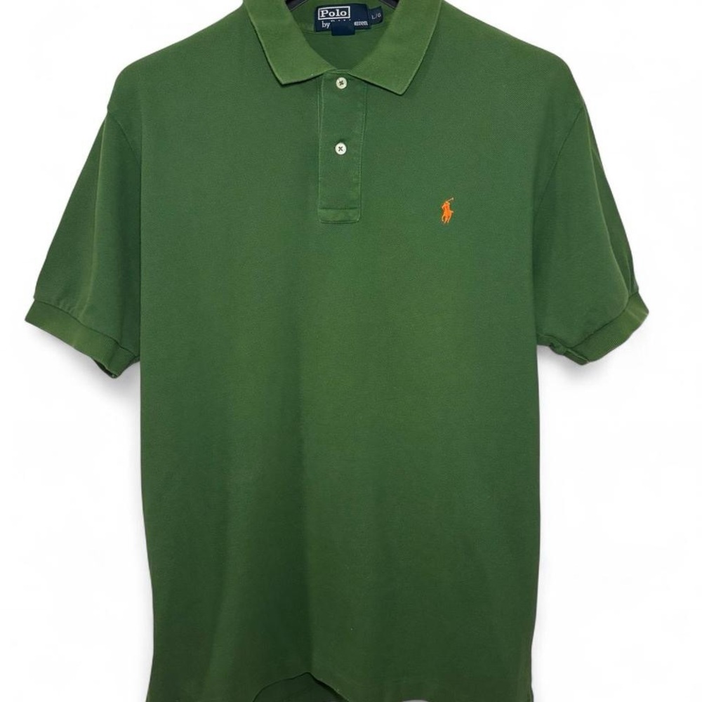 Polo by Ralph Lauren Forest Green Short-Sleeve Polo with Orange Logo